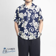 LANI’S General Store ラニーズジェネラルストア ボタニカル総柄 レーヨン アロハシャツ メンズ