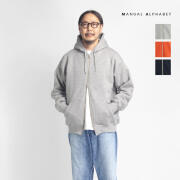 MANUAL ALPHABET マニュアルアルファベット アズマ裏起毛 ダブルジップスウェットパーカー 日本製 メンズ