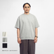 MANUAL ALPHABET マニュアルアルファベット デラヴェ天竺 裾リブ Tシャツ 日本製 メンズ