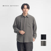 MANUAL ALPHABET マニュアルアルファベット リラクション ツイル ワイド レギュラーカラー シャツ 日本製 メンズ