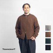 TOWNCRAFT タウンクラフト ウールモヘヤ シャギーニット ジップアップ カーディガン メンズ