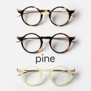 pine パイン 1016 コンビ ラウンドフレーム 丸メガネ 日本製 鯖江 メガネ 度付き 伊達