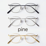 pine パイン 1018 チタン ウェリントンフレーム 日本製 鯖江 メガネ 度付き 伊達