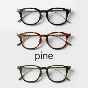 PINE パイン 1047 ウェリントンフレーム コンビ 日本製 鯖江 メガネ 度付き 伊達
