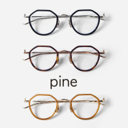 pine パイン 1049 コンビ クラウンパントフレーム 日本製 鯖江 メガネ 度付き 伊達
