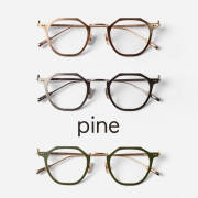 PINE パイン 1051 ヘキサゴンフレーム 多角形 チタン 日本製 鯖江 メガネ 度付き 伊達