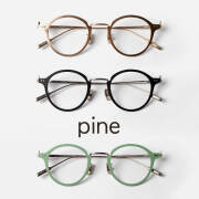 PINE パイン 1052 ボストンフレーム チタン 日本製 鯖江 メガネ 度付き 伊達