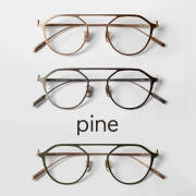 PINE パイン 1058 クラウンパントフレーム チタン 日本製 鯖江 メガネ 度付き 伊達