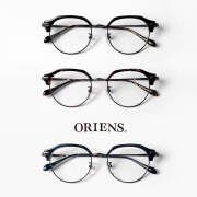 ORIENS オリエンス ボストン型 サーモントフレーム クラウンパント コンビ チタン S2214 日本製 鯖江 メガネ 度付き 伊達