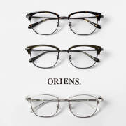 ORIENS オリエンス ウェリントン型 サーモントフレーム コンビ S2215 日本製 鯖江 メガネ 度付き 伊達