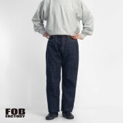 FOB FACTORY FOBファクトリー F143 セルビッチ 5ポケット ワイドストレートデニムパンツ セットアップ対応 日本製 メンズ