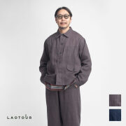 LAOTOUR ロートル 麻116％ リネンキャンバス トラッカージャケット セットアップ対応 メンズ