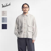 WOOLRICH OUTDOOR LABEL ウールリッチ アウトドア リネンキャンプカラーシャツ 麻100％ メンズ