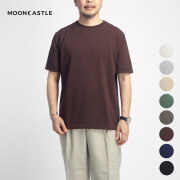 MOONCASTLE ムーンキャッスル IC13 アイスコットン リラックス クルーネック ニットT 月城ニット 日本製 メンズ