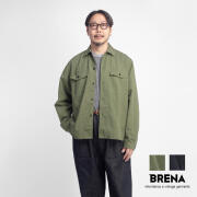 BRENA ブレナ FLAP コットンリネンウェザー ワークシャツ 日本製 メンズ