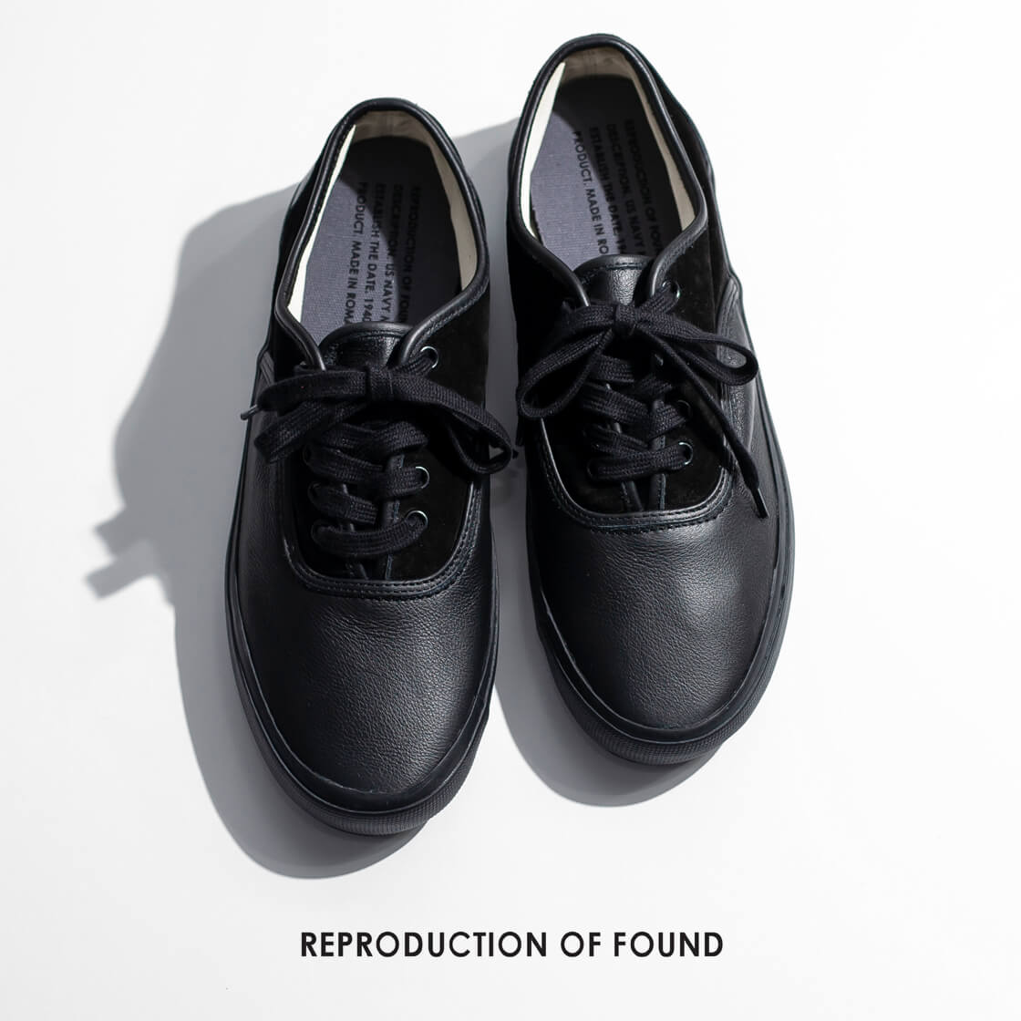 REPRODUCTION OF FOUND リプロダクションオブファウンド US NAVY ミリタリートレーナー ナッパ×スエード 本革 スニーカー メンズ