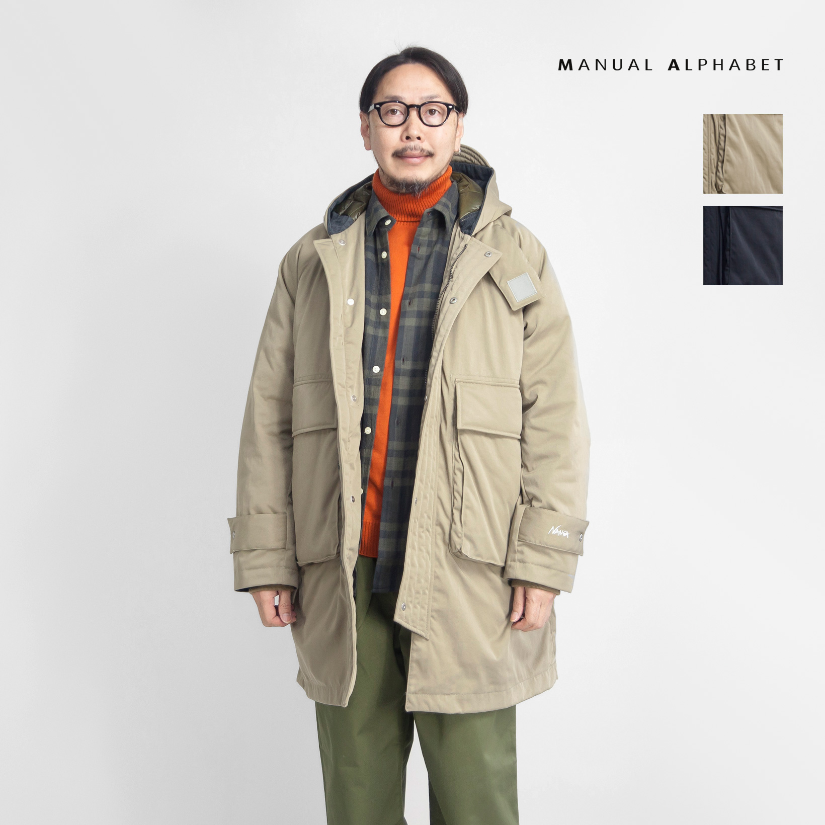 MANUAL ALPHABET NANGA マニュアルアルファベット ナンガ シティスリッカー ダウンコート 日本製 メンズ