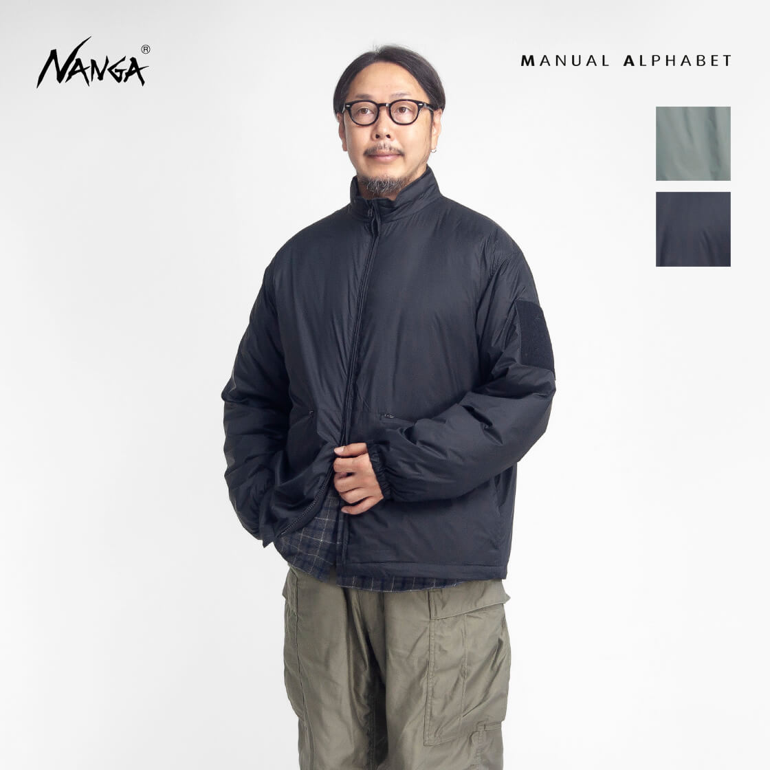 MANUAL ALPHABET NANGA マニュアルアルファベット ナンガ エキップメント ダウン トラックジャケット 日本製 メンズ