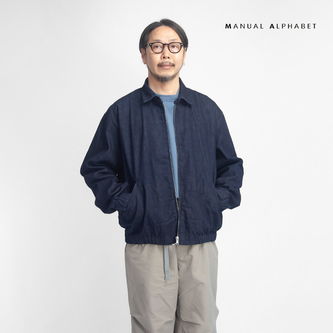 MANUAL ALPHABET マニュアルアルファベット 12オンスデニム スイングトップ ブルゾン 日本製 メンズ