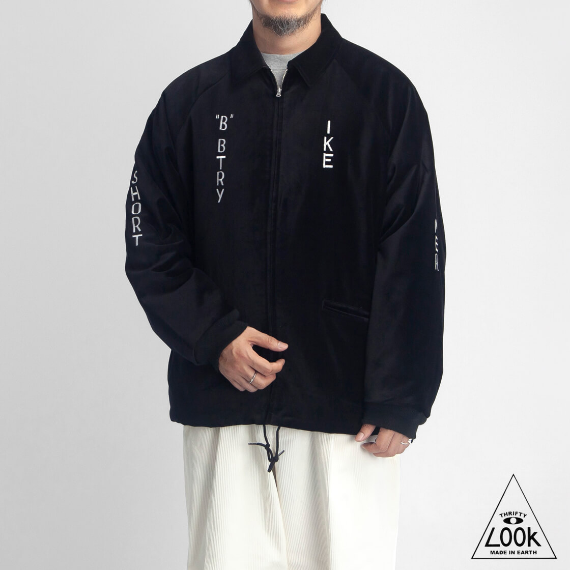 THRIFTY LOOK スリフティールック GERMANY 別珍 リバーシブル 中綿スーベニアジャケット スカジャン メンズ