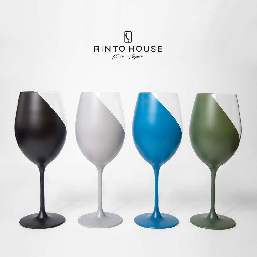 RINTO HOUSE リントハウス ワイングラス ボルドー 柄入り グラス コップ 620ml 食器 器 おしゃれ かわいい
