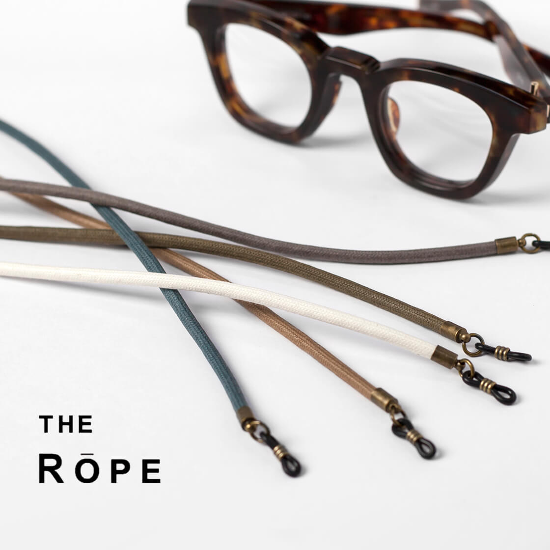 THE ROPE ザ・ロープ グラスコード ワックスコットン 蝋引き 丸紐 太め 長さ調節可能 メガネコード 日本製 おしゃれ