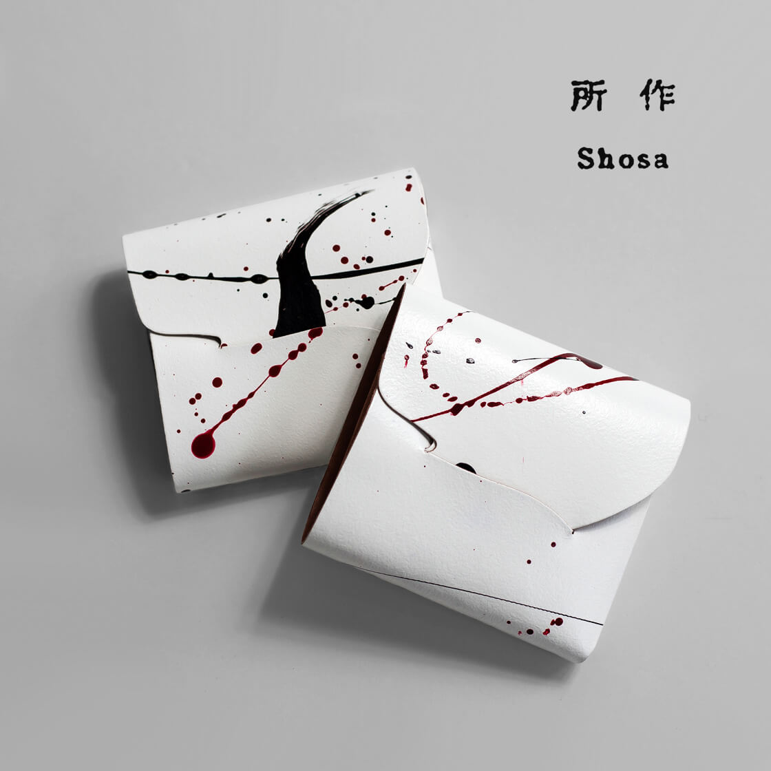 所作 shosa cp3.5 ドリップ 三つ折り財布 コンパクトウォレット 本革 レザー 日本製 メンズ レディース
