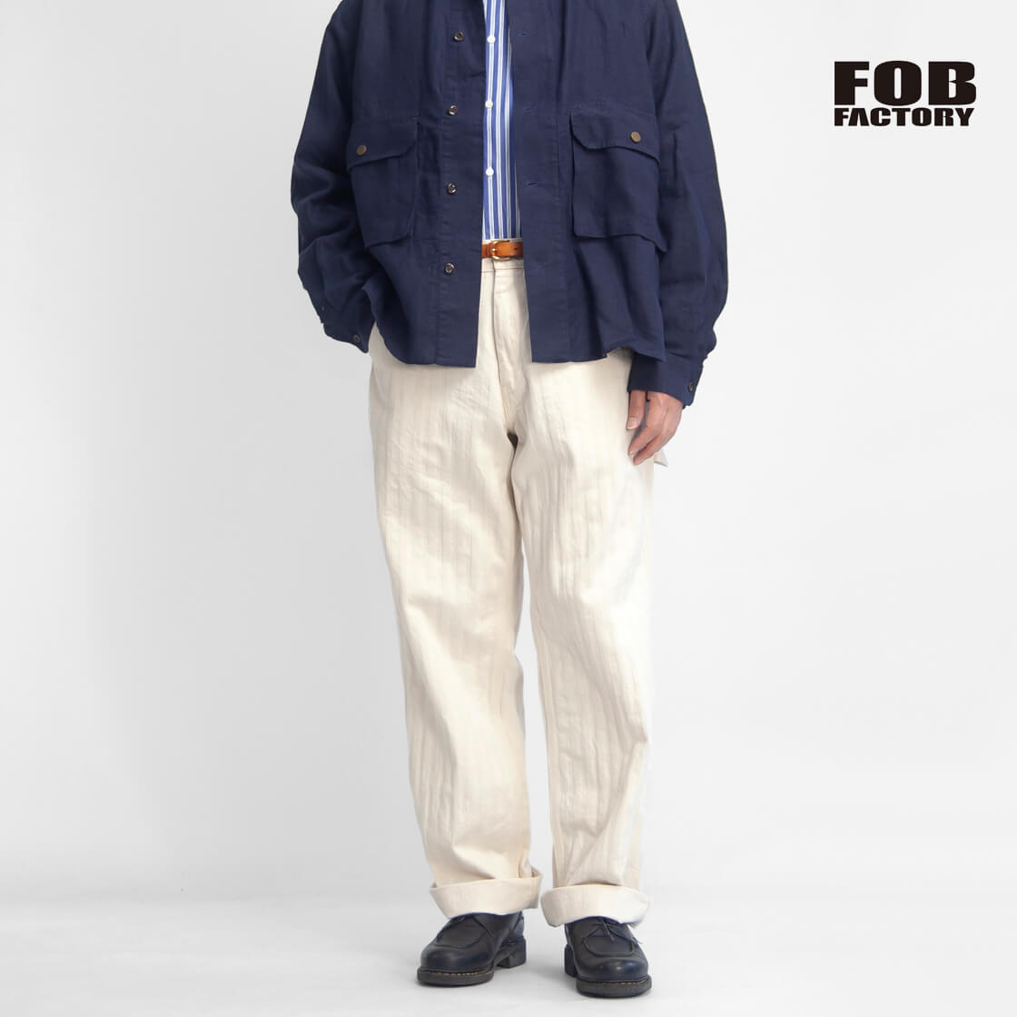 FOB FACTORY FOBファクトリー ヘリンボーンペインターパンツ 日本製 メンズ