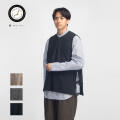 Upscape Audience オーディエンス 綿麻 ソフトキャンバス キーネック プルオーバーベスト 日本製 メンズ