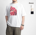 amne アンヌ Ours フラワー プリントビッグTシャツ メンズ