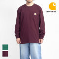 Carhartt カーハート ルーズフィット ワンポイントロゴ ヘビーウエイト長袖Tシャツ ロンT TK0126 メンズ