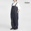 KELEN ケレン SANU デニム サロペット オーバーオール コクーン タック 接触冷感 セットアップ対応 レディース