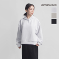 COMMENCEMENT コメンスメント ショート丈パーカー 長袖 ダンボールニット 日本製 C-276 レディース