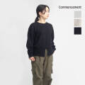 COMMENCEMENT コメンスメント クルーネックスウェット トレーナー センタースリット 日本製 C-320 レディース