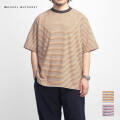 MANUAL ALPHABET マニュアルアルファベット マルチボーダー ワイドTシャツ 日本製 メンズ