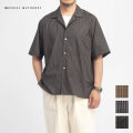 MANUAL ALPHABET マニュアルアルファベット 玉菱ローン オープンカラー半袖シャツ 開襟 日本製 メンズ