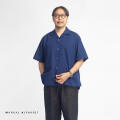 MANUAL ALPHABET マニュアルアルファベット インディゴシャンブレー オープンカラー半袖シャツ 日本製 メンズ