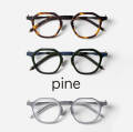 PINE パイン 1062 ヘキサゴンフレーム コンビ 多角形 日本製 鯖江 メガネ 度付き 伊達