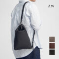 A＿W アウ 姫路レザー 2WAY ボンサック サコッシュ ショルダーバッグ 本革 日本製 メンズ レディース