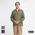 FOB FACTORY FOBファクトリー F2469 OG-107 ユーティリティー ユニフォームシャツ ベイカーシャツ 日本製 メンズ