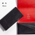 所作 shosa 長財布 ロングウォレット 赤提灯に誘われて 黒和紙×レッド 本革 レザー 日本製 メンズ レディース