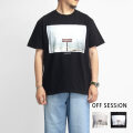 OFF SESSiON オフセッション 横山泰介 NO ALCOHOL サーフフォトプリントTシャツ メンズ