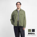 BRENA ブレナ FLAP コットンリネンウェザー ワークシャツ 日本製 メンズ