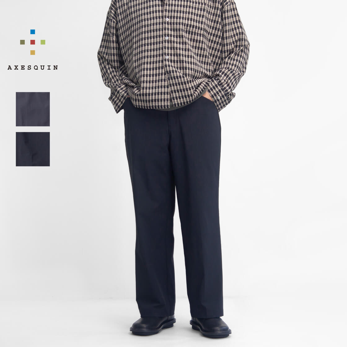 AXESQUIN アクシーズクイン 撥水ストレッチナイロン テック ワークスラックス メンズ