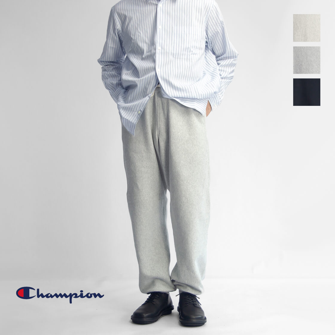 Champion チャンピオン リバースウィーブ 裏起毛 裾ドローコード カーブド スウェットパンツ メンズ