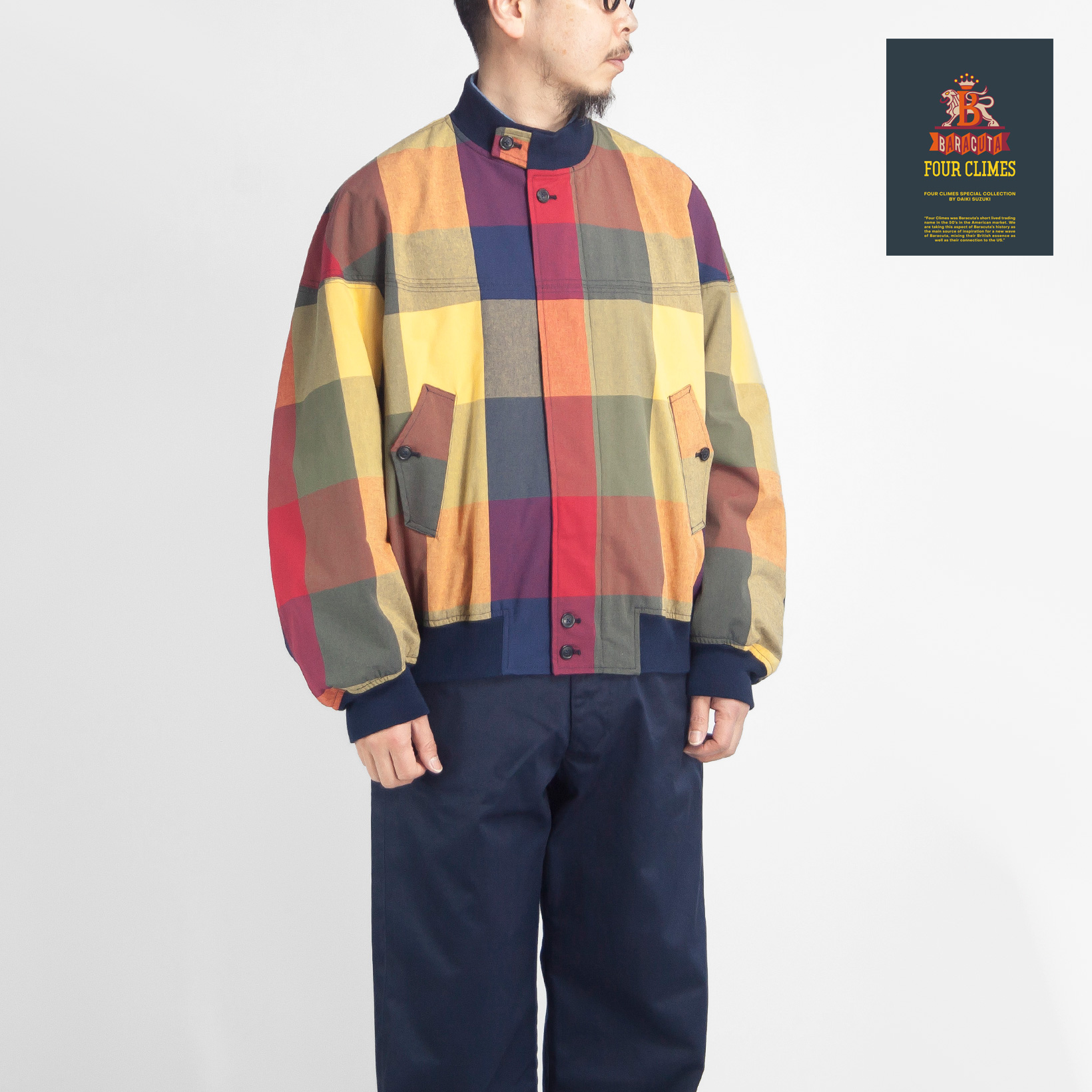BARACUTA FOUR CLIMES バラクータフォークライム BIG CK FC DERBY JK ビッグチェック ダービージャケット メンズ