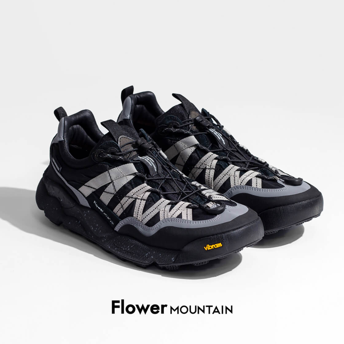 Flower MOUNTAIN フラワーマウンテン IWANO2 イワノ2 スニーカー BLACK GREY FM100007 メンズ