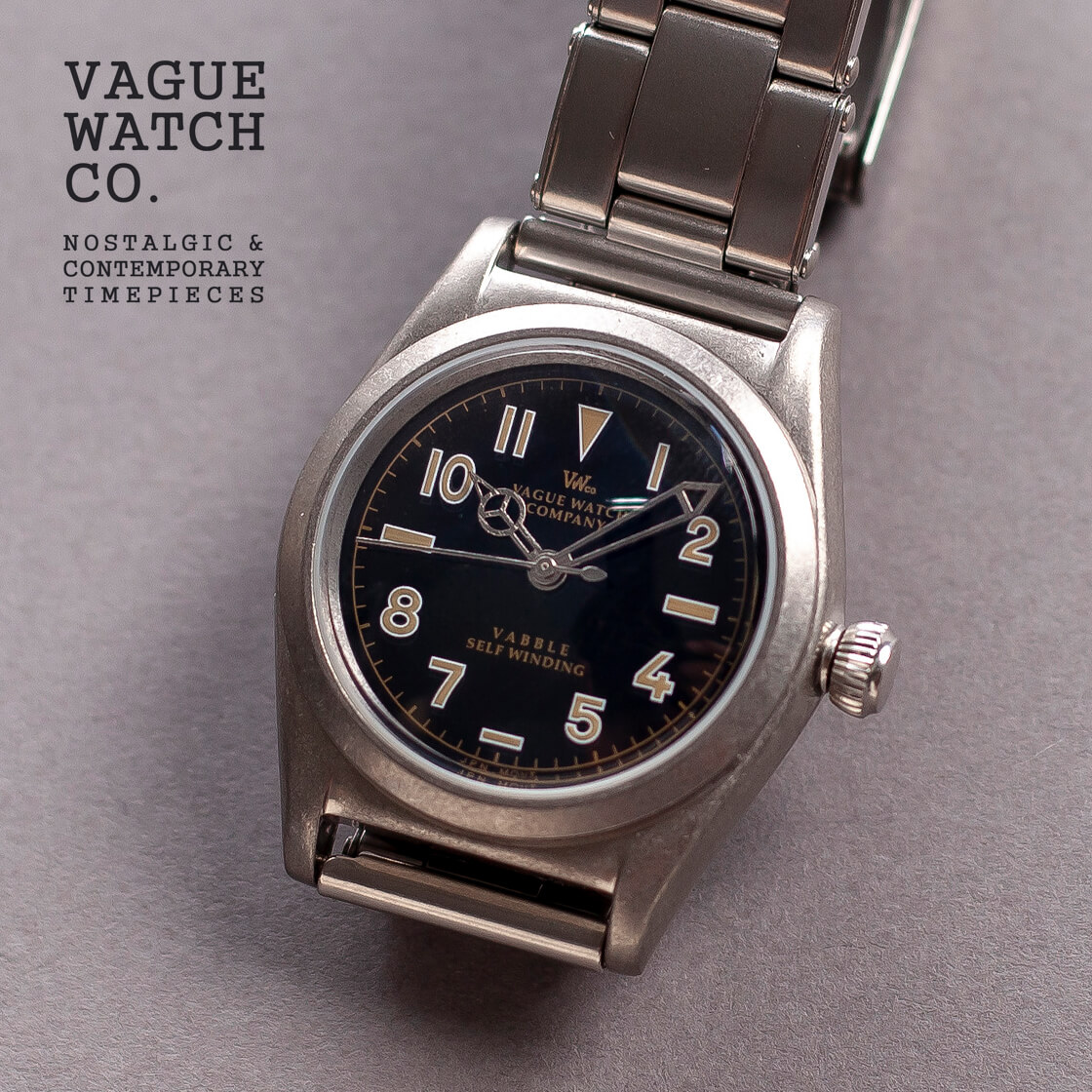 VAGUE WATCH Co. ヴァーグウォッチカンパニー Vabble ブラックダイヤル 自動巻き 腕時計 ウォッチ アンティーク