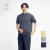 Soglia ソリア リネン混 ジョーゼット モックネックニットTシャツ 日本製 メンズ