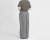 KELEN ケレン STRIPE GRAY ストライプ ワイド ストレート ２タック イージーパンツ レディース